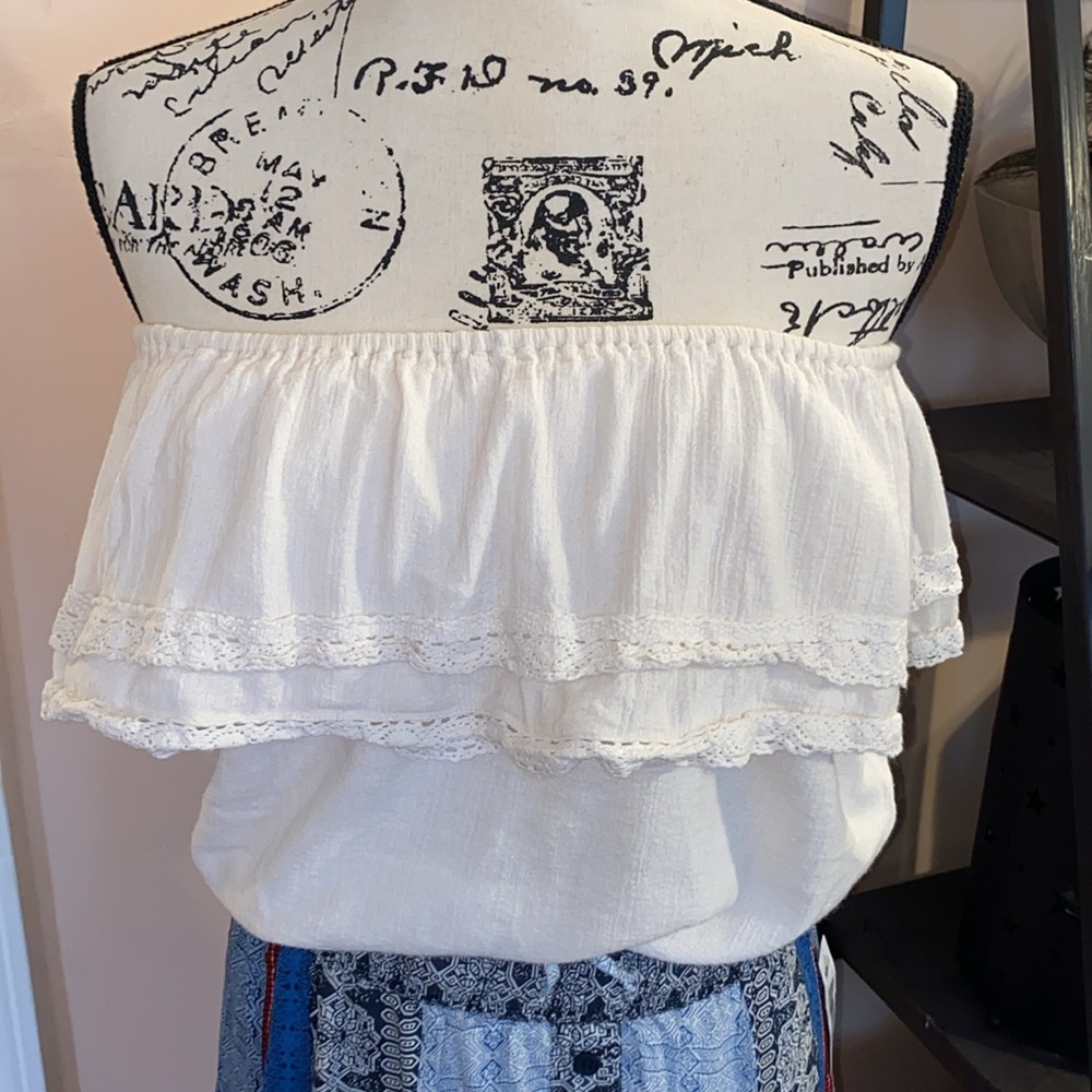 Billabong Boho Stretchy lace gauze tube top L / XL